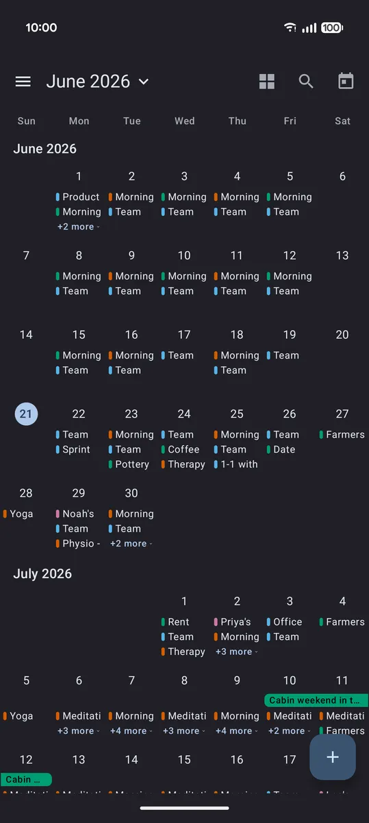 Asala month view